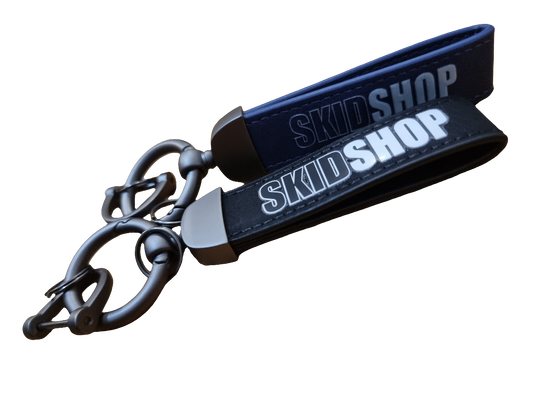 NEW leather skidshop keychain