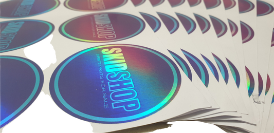 holographic SKIDSHOP round sticker