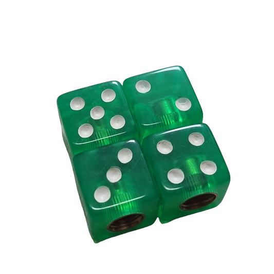 Transparent cube tire valve caps