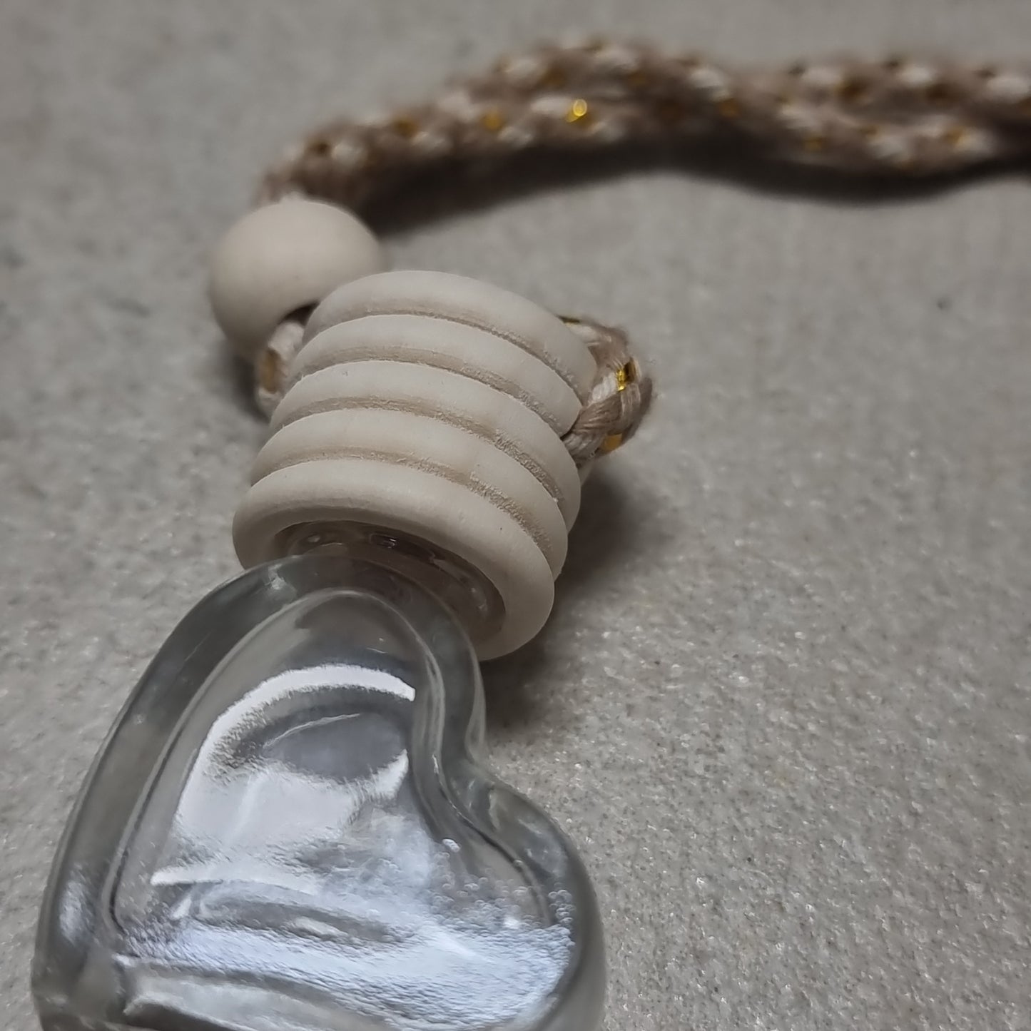 DIY heart air freshener pendant