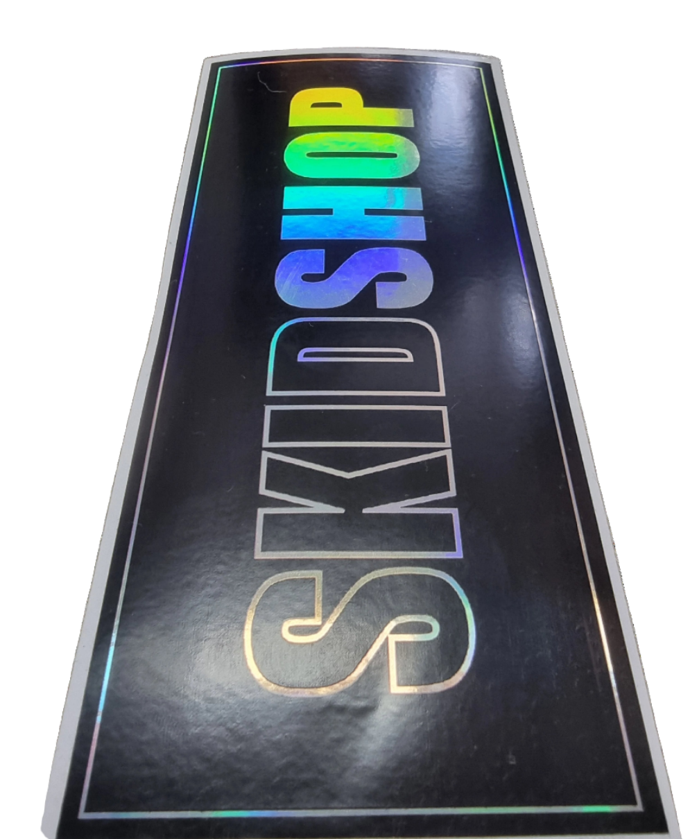 SkidShop matte black/holographic slap sticker