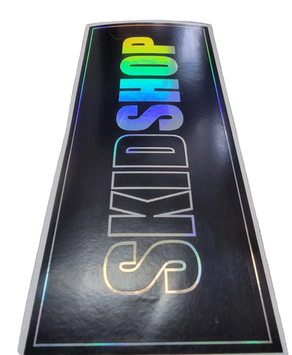 SkidShop matte black/holographic slap sticker