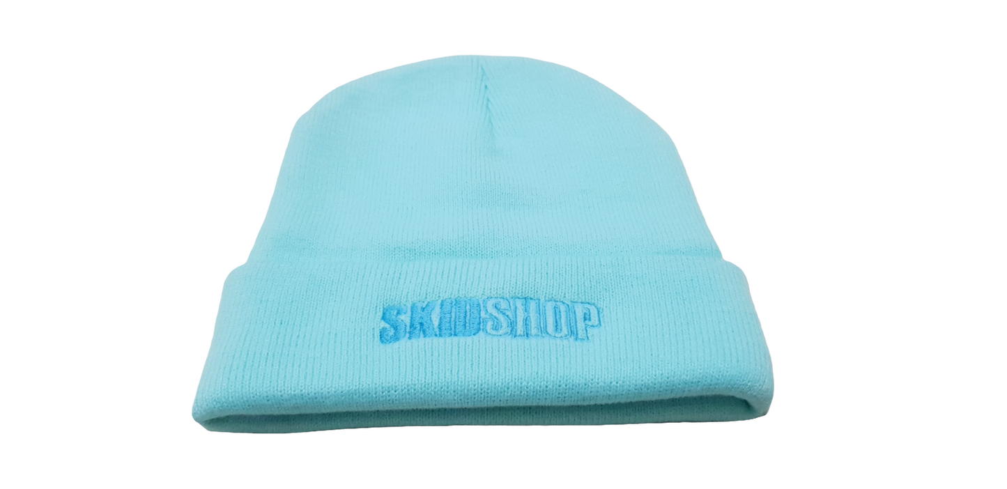 cool mint SKIDSHOP embroidered beanie