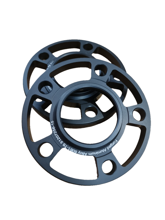 Light weight aluminium wheel spacers