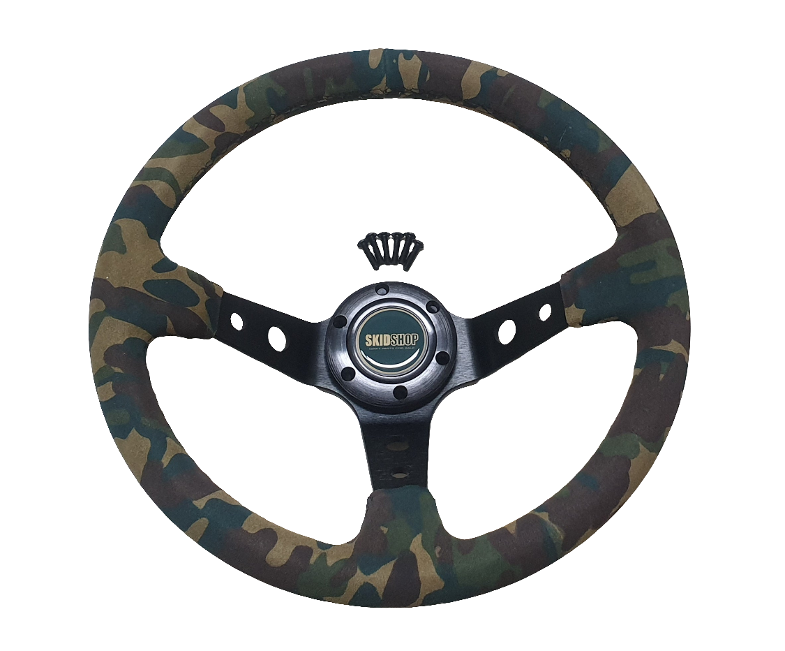 SkidShop Suede Camo steering wheel