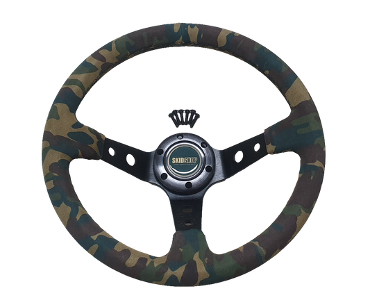 SkidShop Suede Camo steering wheel