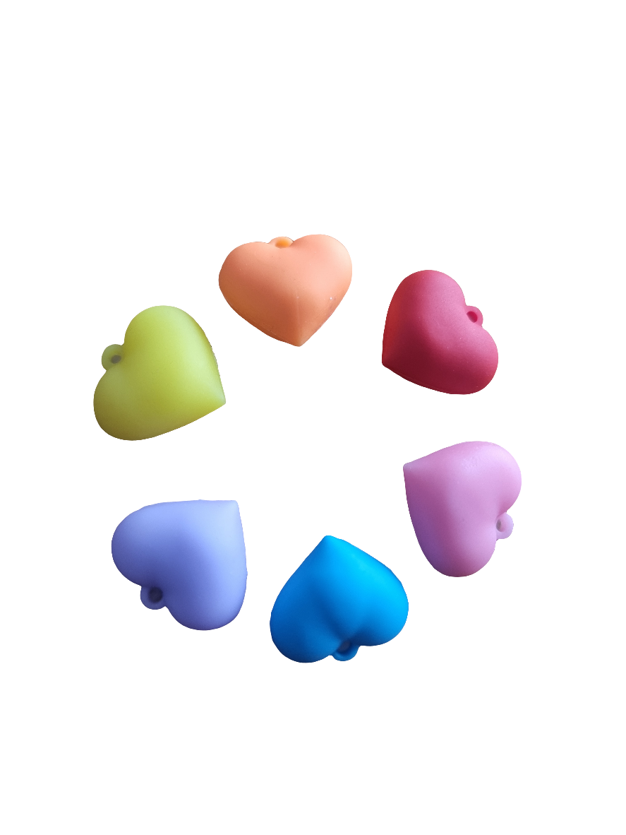 Mini silicone heart pendant