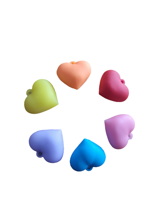 Mini silicone heart pendant