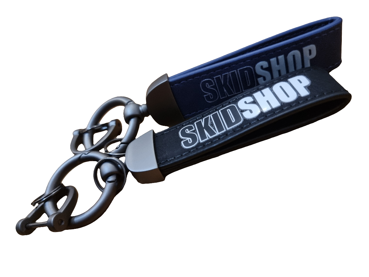 NEW leather skidshop keychain