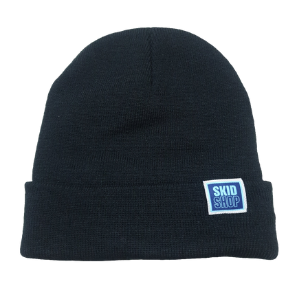 black SKIDSHOP reversible beanie