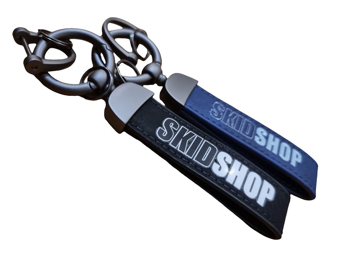 NEW leather skidshop keychain