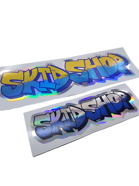 Graffiti Ravel stickers, both designs