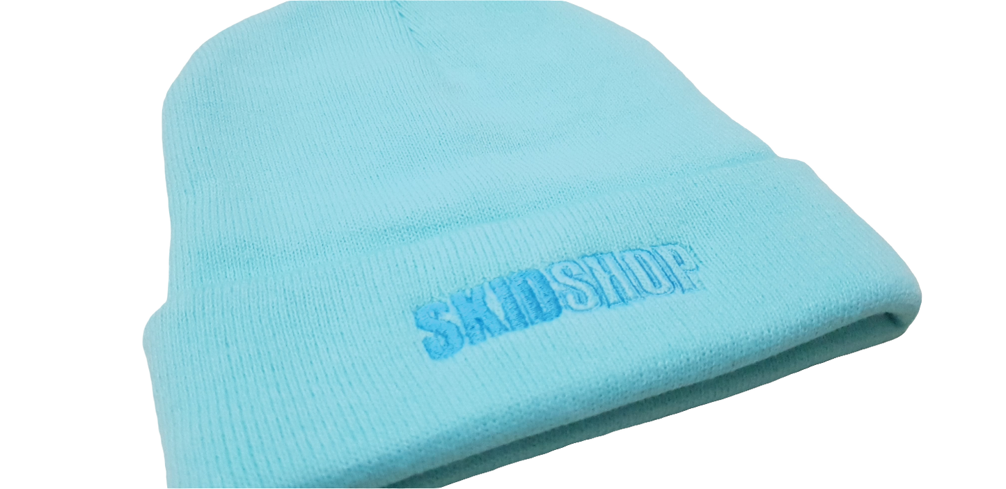 cool mint SKIDSHOP embroidered beanie