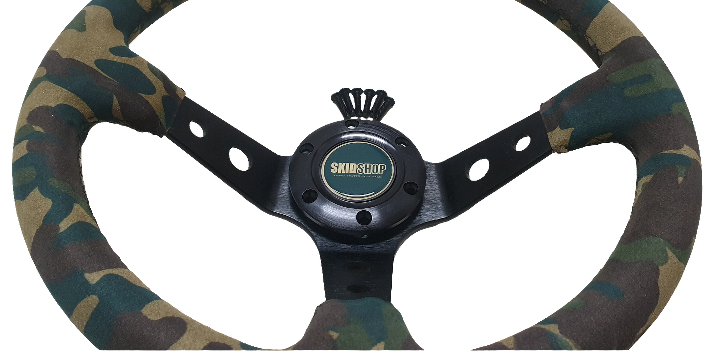 SkidShop Suede Camo steering wheel