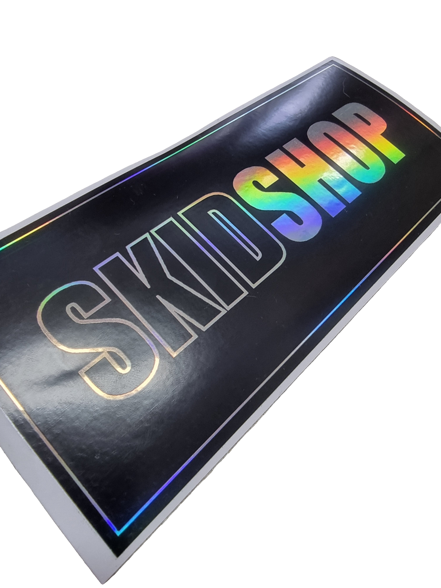 SkidShop matte black/holographic slap sticker