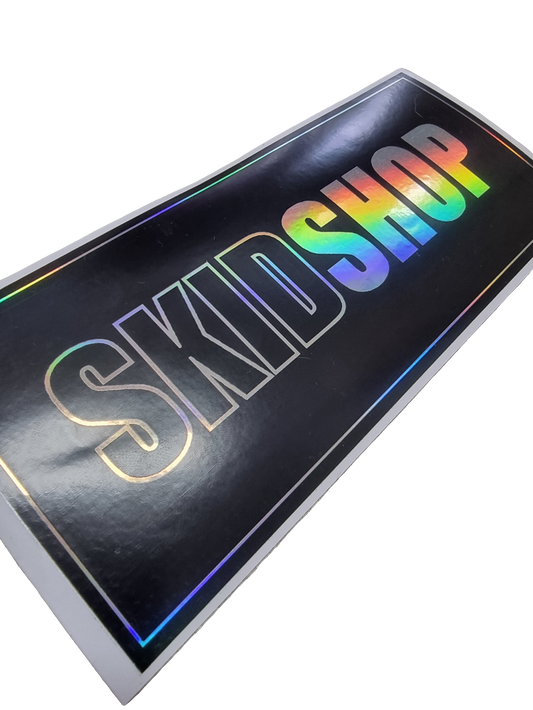 SkidShop matte black/holographic slap sticker