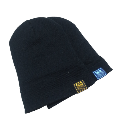 black SKIDSHOP reversible beanie