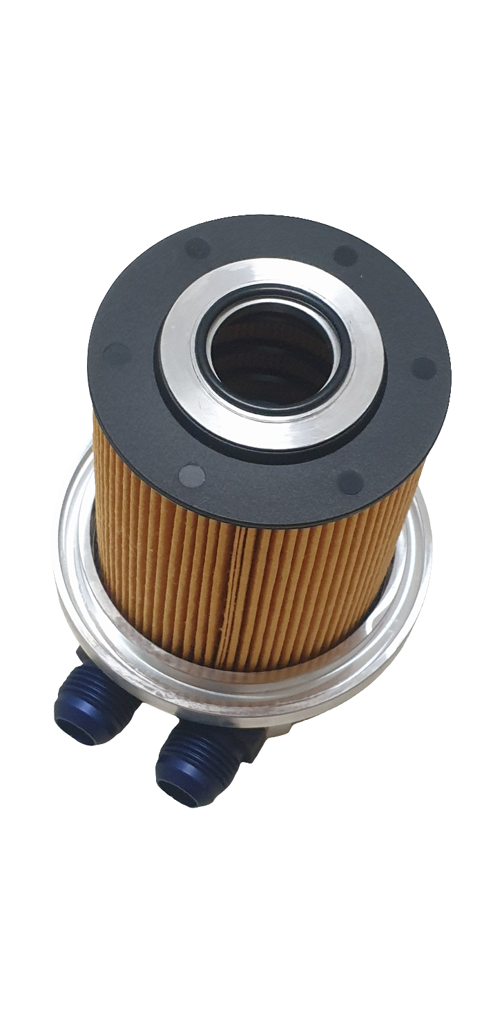 M50 oil filter cap with oilcooler outlets