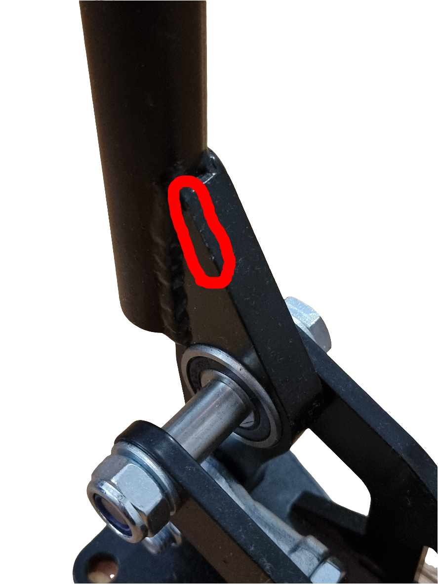 slightly scratched vertical SKIDSHOP hand brake - push away style