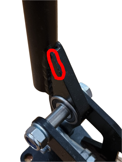 slightly scratched vertical SKIDSHOP hand brake - push away style