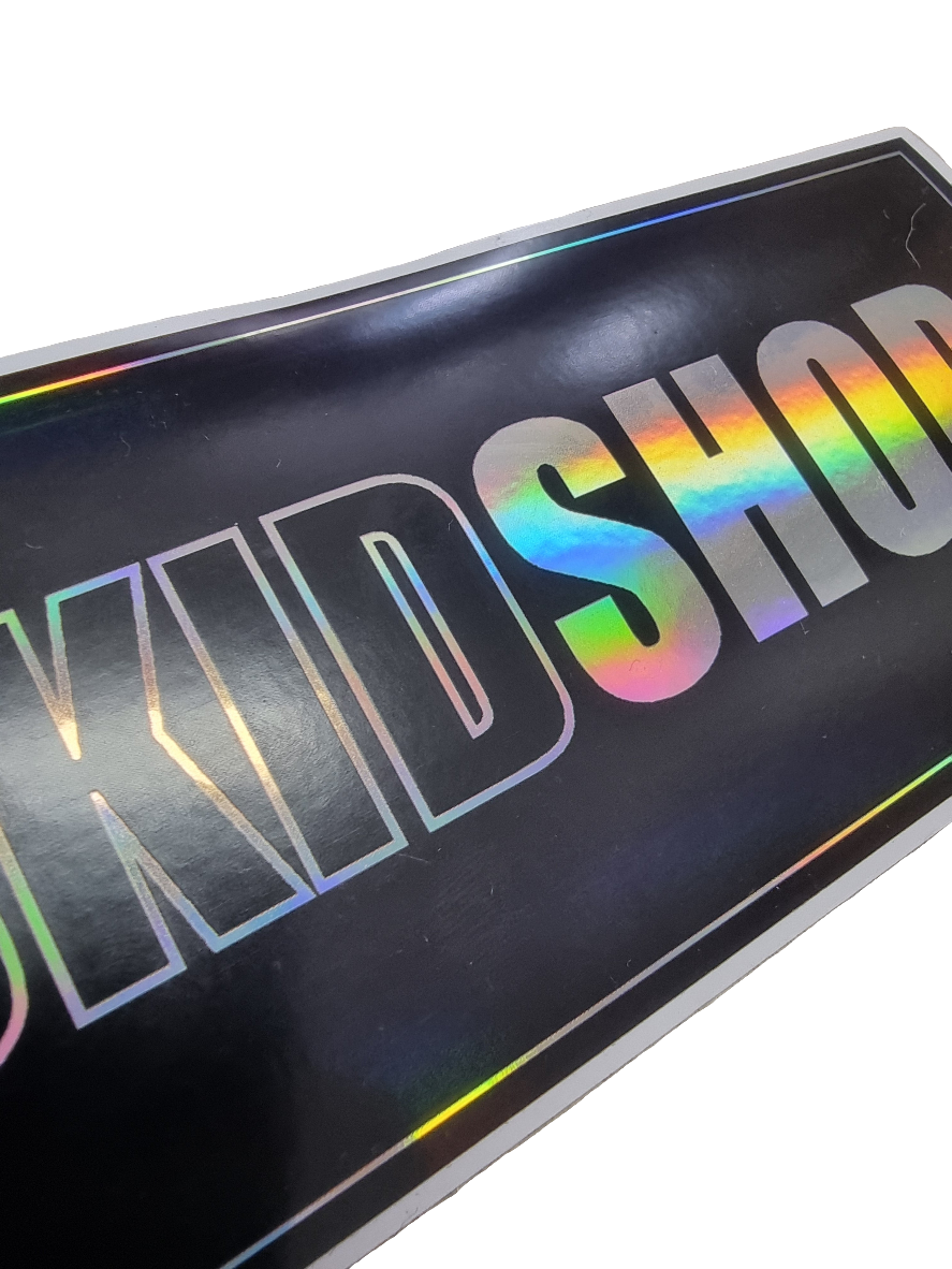 SkidShop matte black/holographic slap sticker