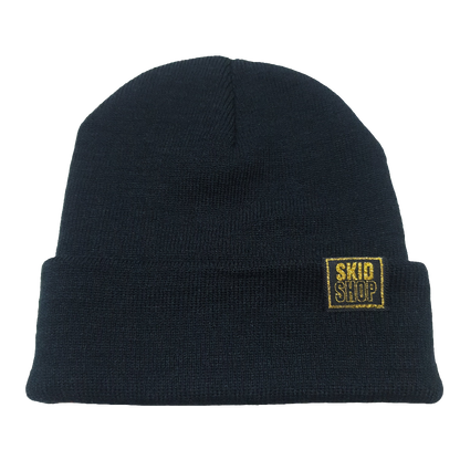 black SKIDSHOP reversible beanie