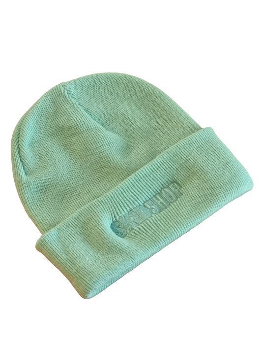 cool mint SKIDSHOP embroidered beanie