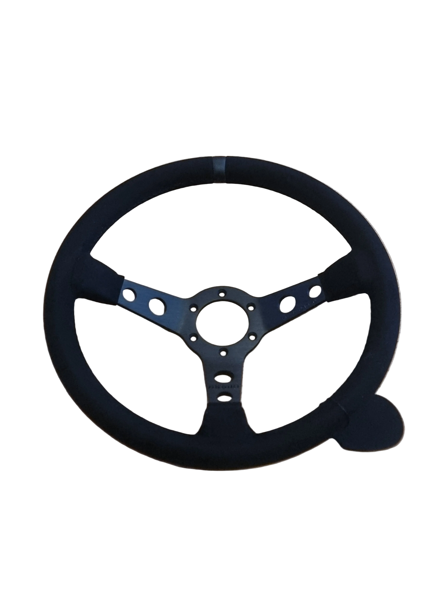 Black edition suede steering wheel