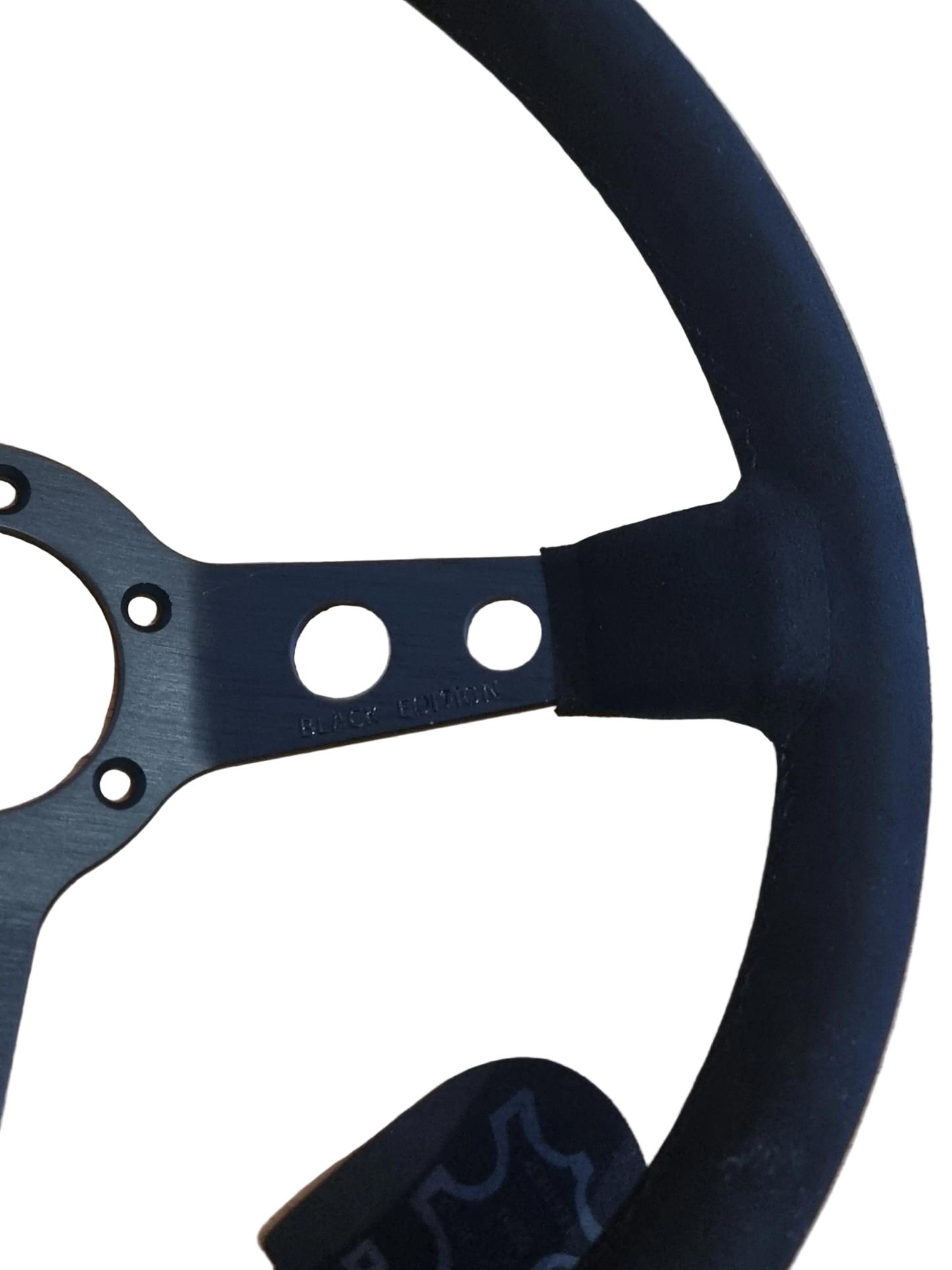 Black edition suede steering wheel