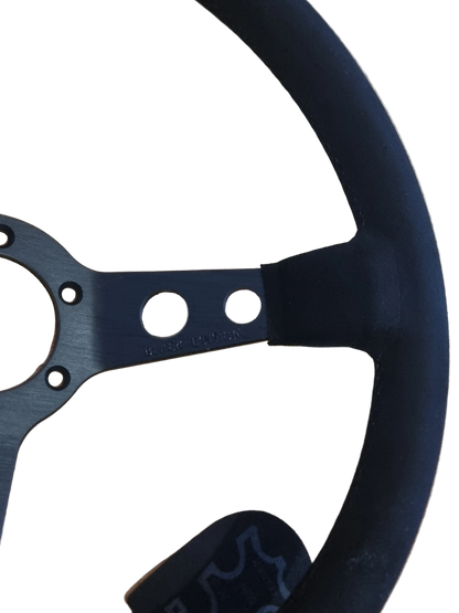 Black edition suede steering wheel