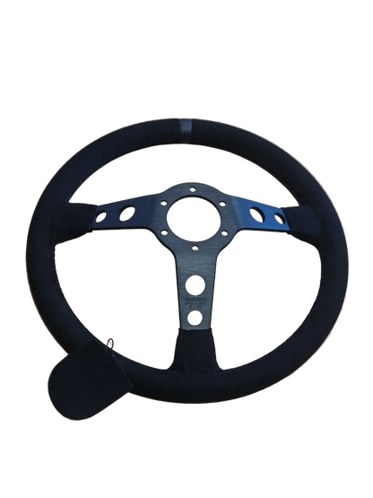 Black edition suede steering wheel