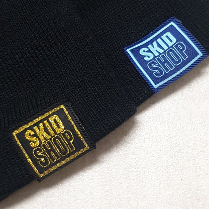 black SKIDSHOP reversible beanie