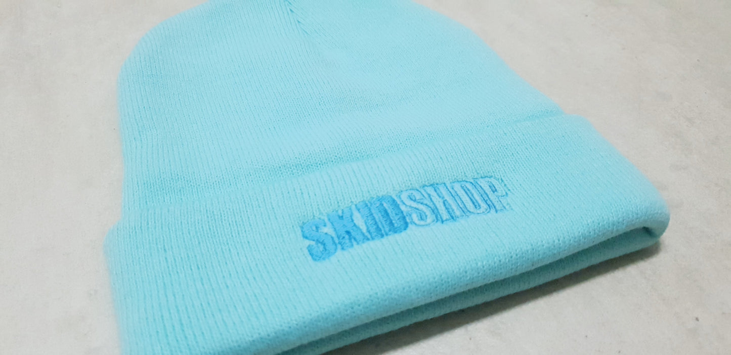 cool mint SKIDSHOP embroidered beanie