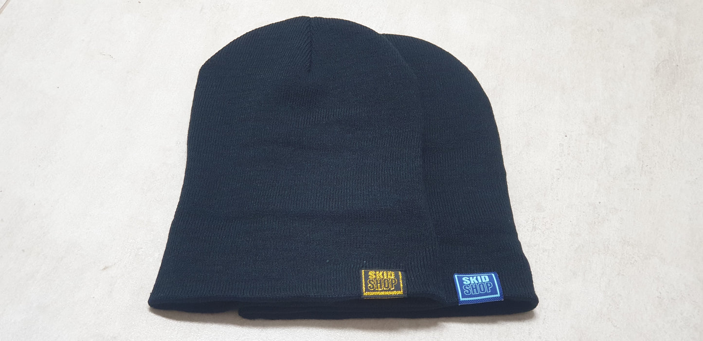 black SKIDSHOP reversible beanie