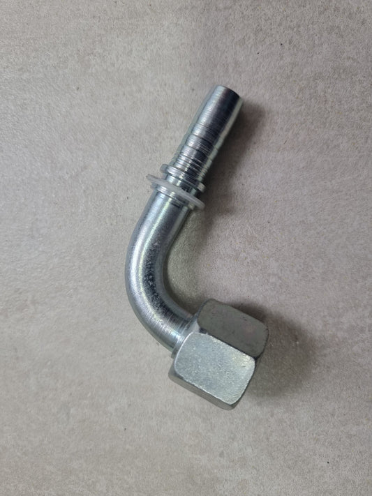 90° barb fitting for oil coolers